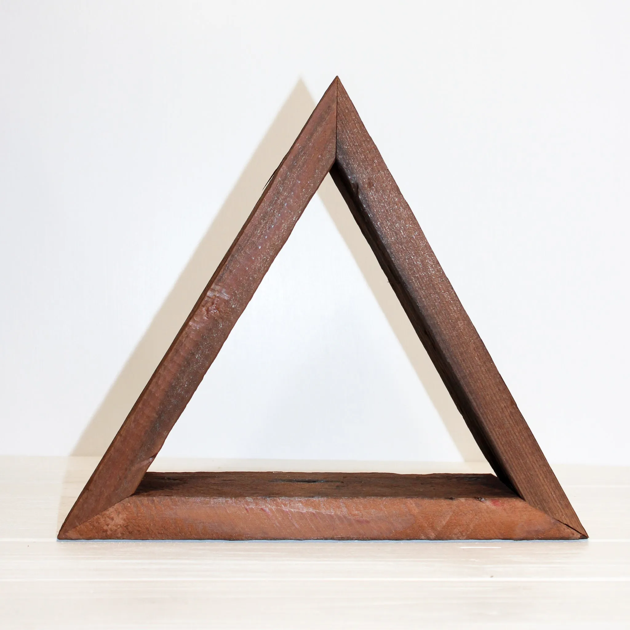 Reclaimed Wood Triangle Wall Shelf