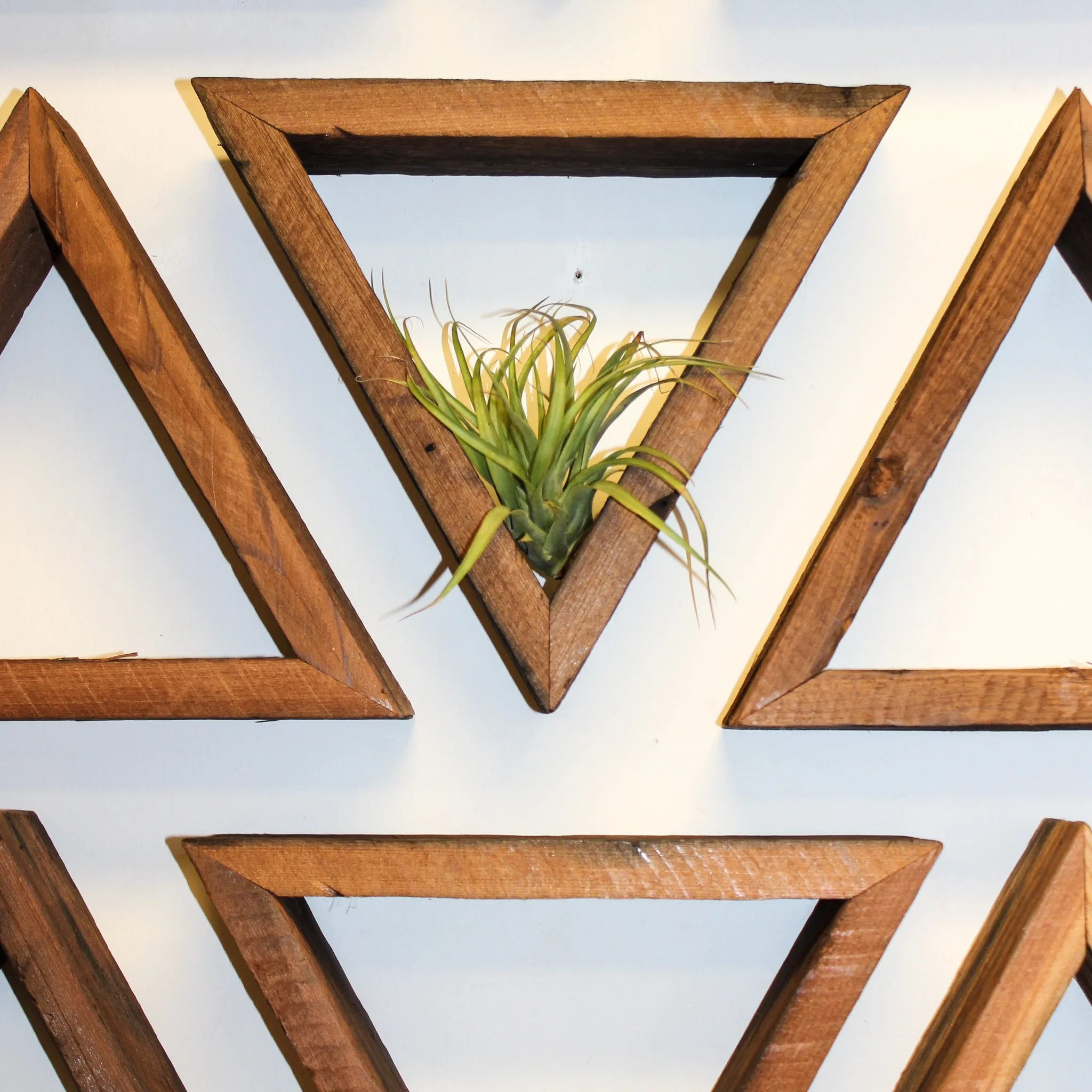 Reclaimed Wood Triangle Wall Shelf