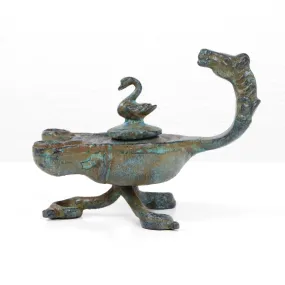 Roman Bronze Oil Lamp