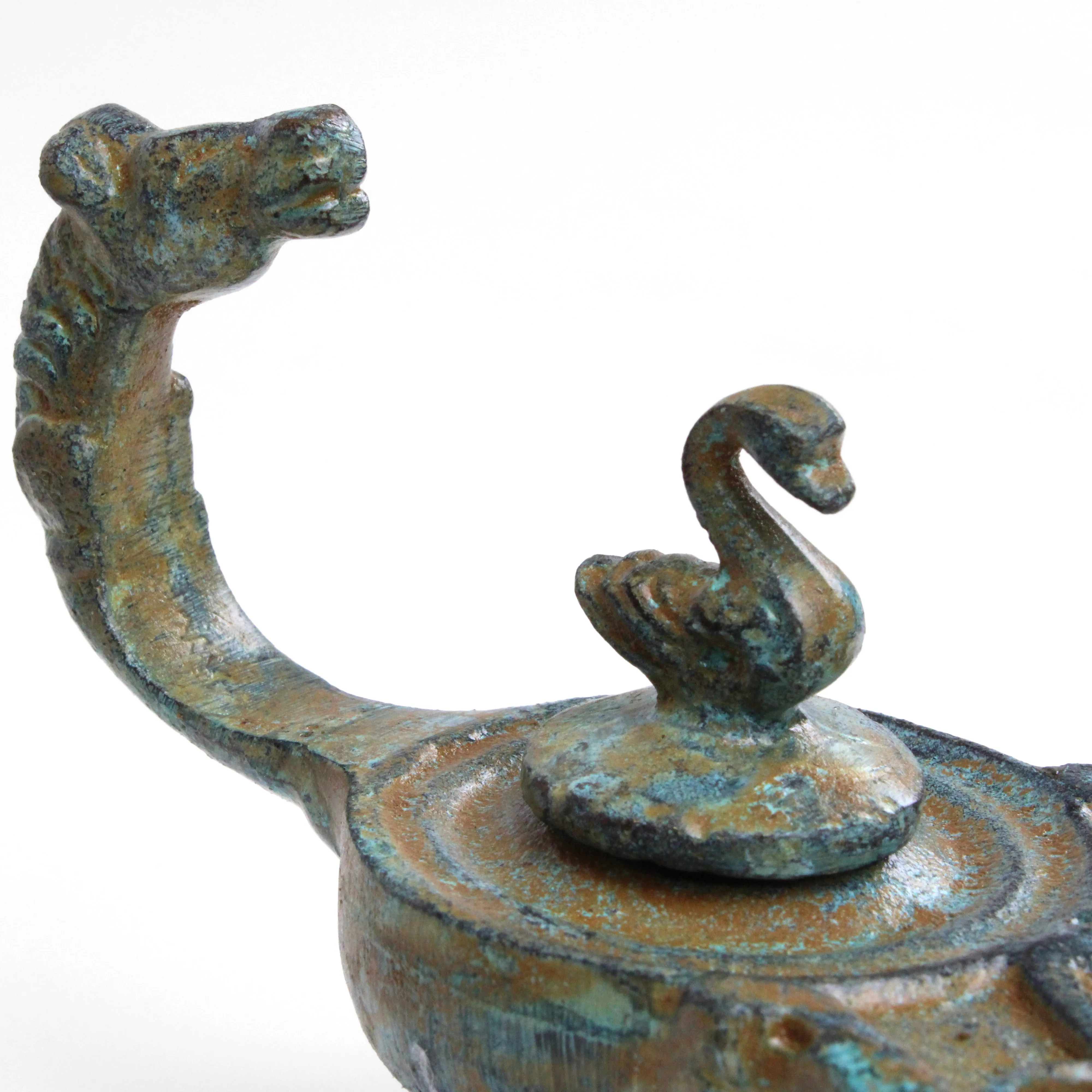 Roman Bronze Oil Lamp