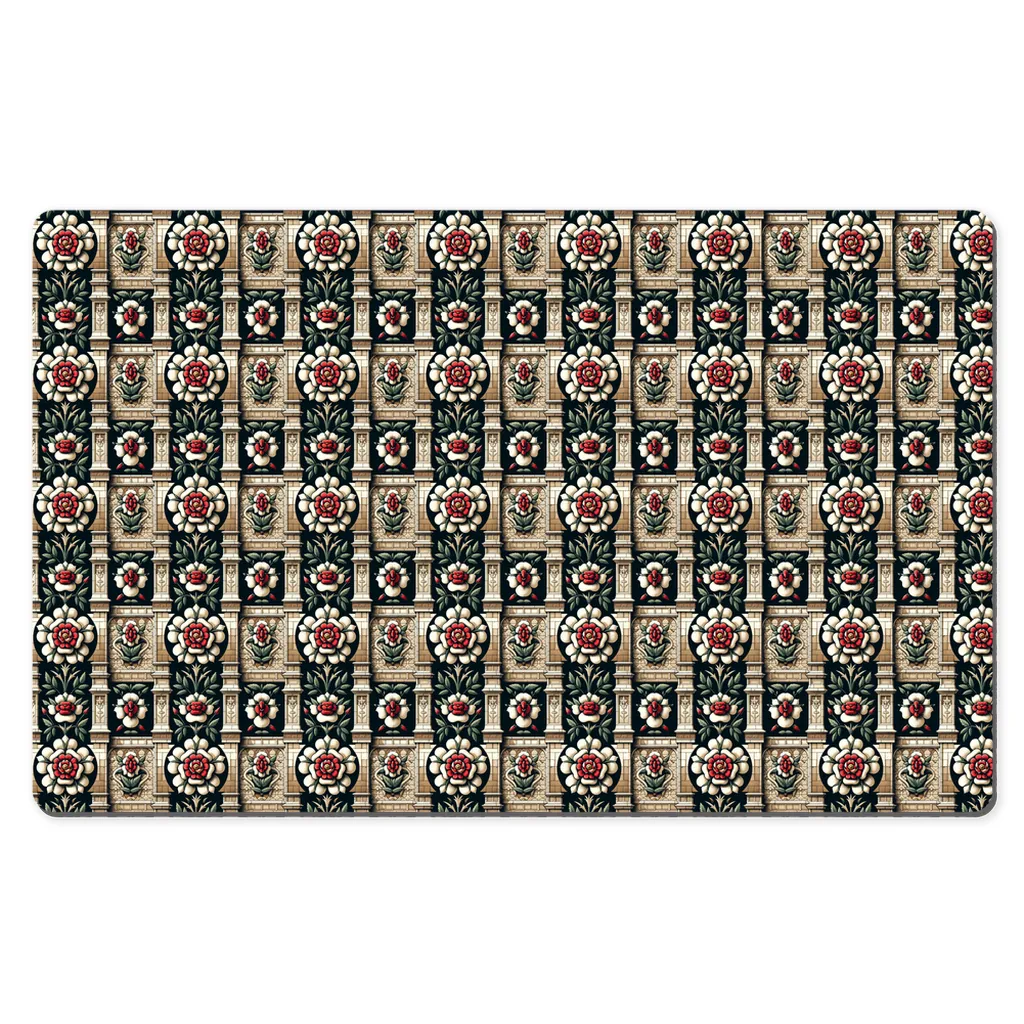 Tudor Rose on a castle Desk Mats