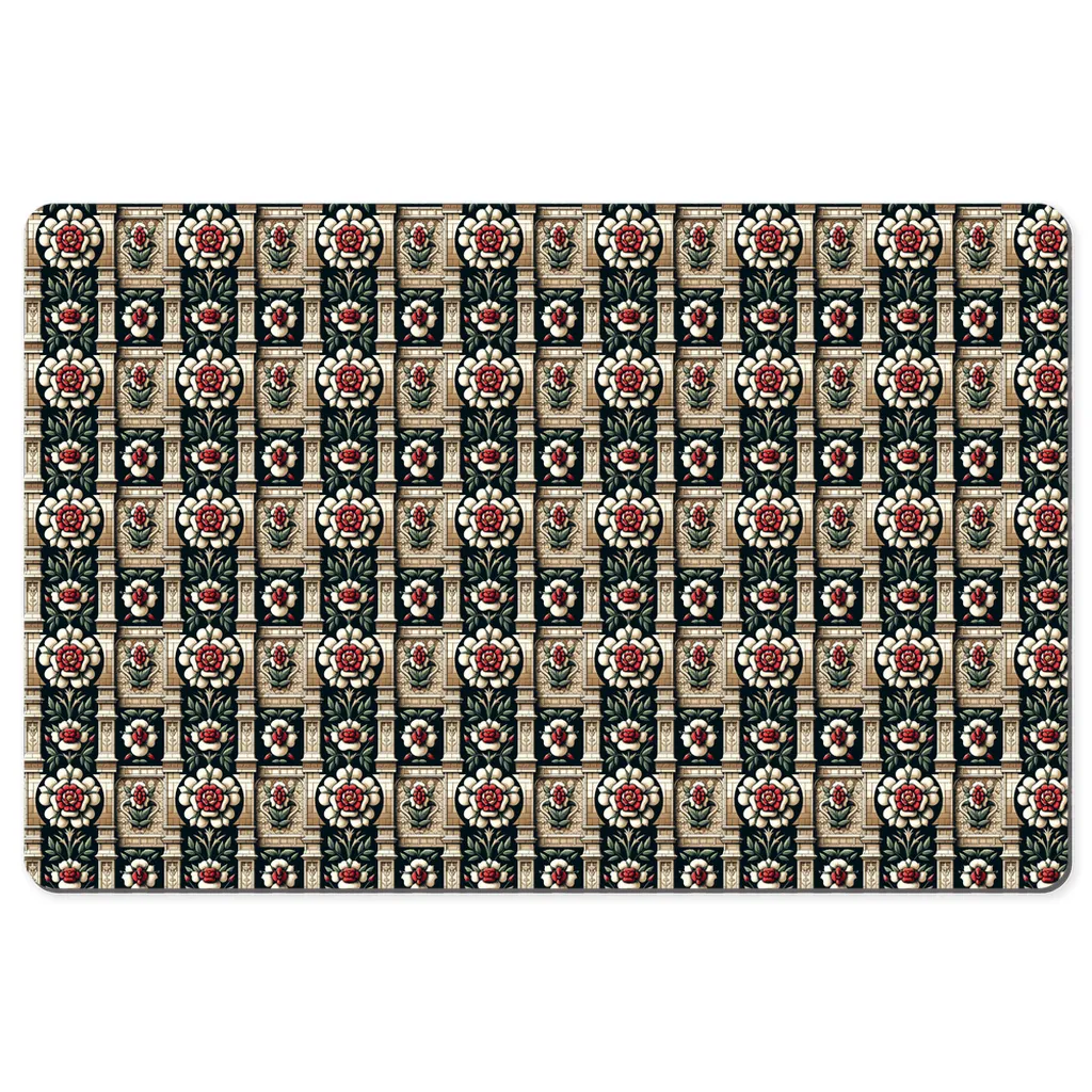 Tudor Rose on a castle Desk Mats