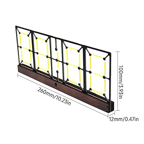 Ubervia® Imitation Lights Digital Clock Glow Clock Hollow LED Clock Fluorescent Desk Clock Semi-Finished Kit Adjustable Brightness with Remote Control