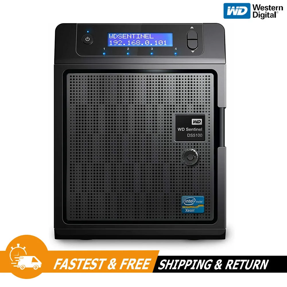 WD Sentinel DS5100 S-Series 8TB Network Attached Storage Server WDBYVE0080KBK