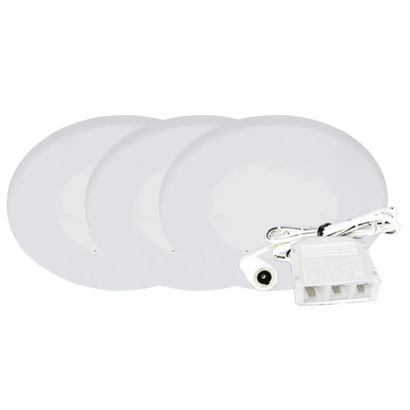 Westgate PL12-3KIT 3" LED Round Slim Puck Lights, 5000K, 3-Pack